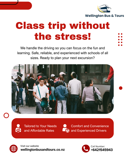 Class Trip Without the Stress – Wellington Bus and Tours