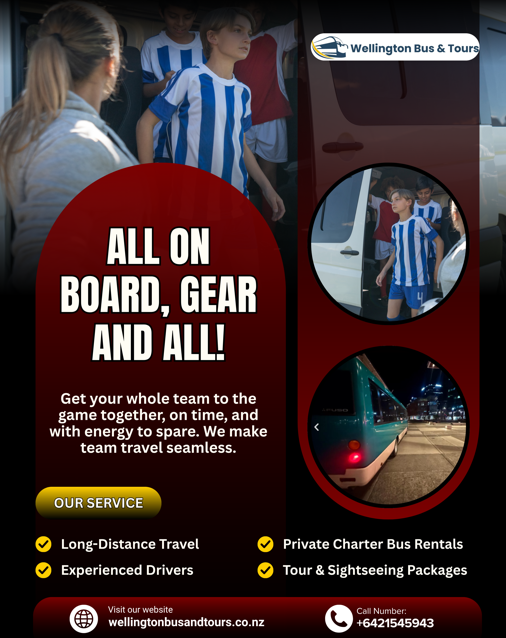 All on Board, Gear and All – Seamless Team Travel with Wellington Bus and Tours